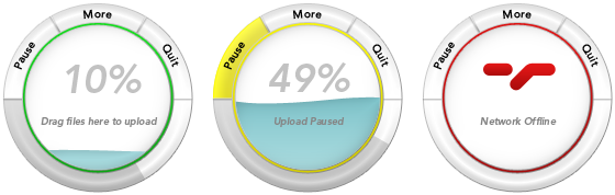 Minimized and Uploading State